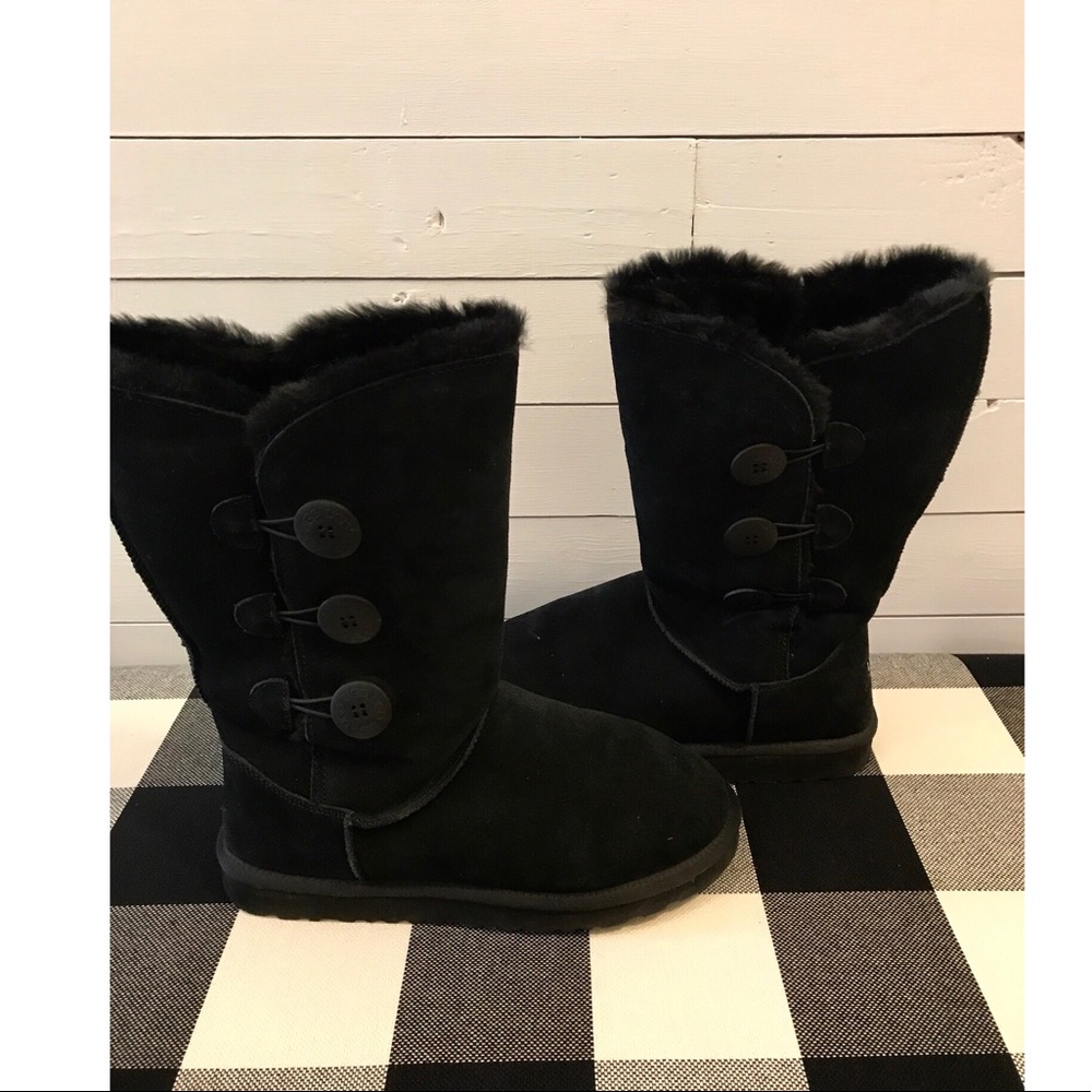 Tall Bailey Button Black UGG Boots